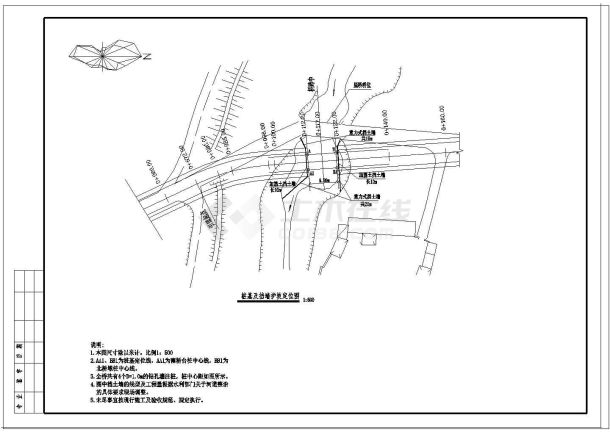 陕西某小区现代代10米板桥结构详细cad设计图纸-图一