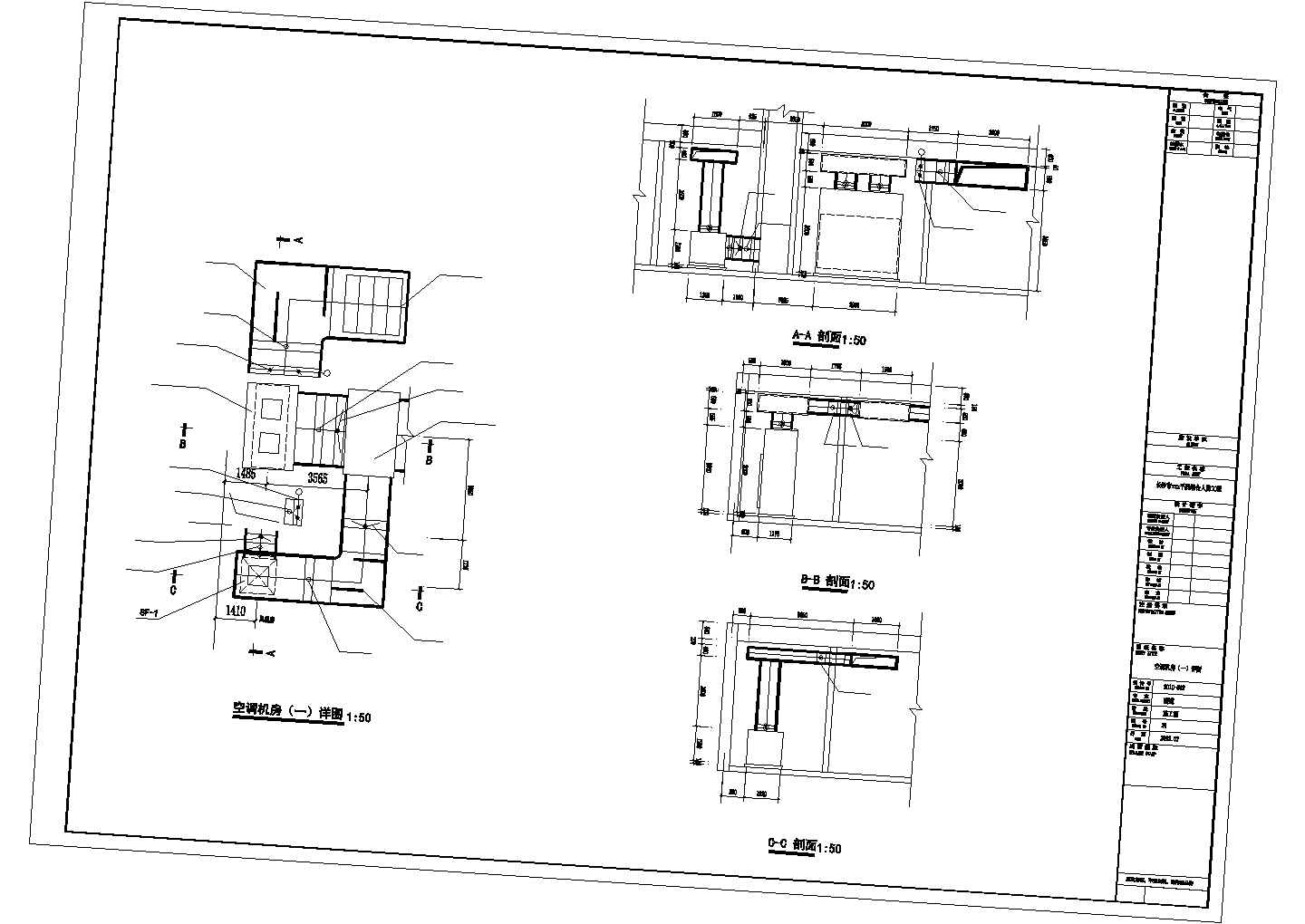 某地下商场空调通风全套设计施工cad图(详图)