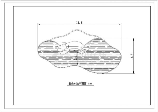 某施工假山CAD构造完整设计平面图纸-图一