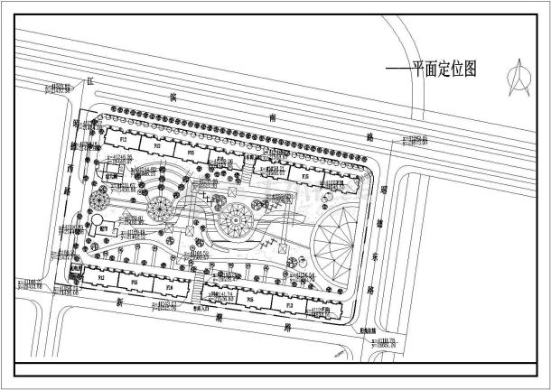 某地精品小游园全套规划施工设计cad图纸-图二