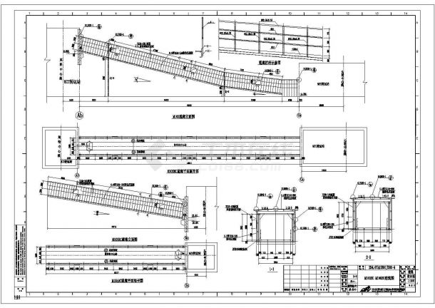 某钢结构通廊建筑CAD设计构造大样图-图一