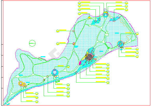某林西公园CAD全套施工设计图纸-图一