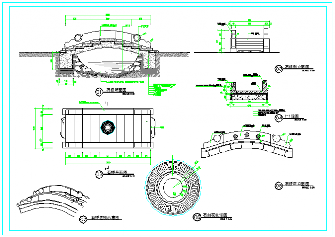某小桥施工CAD大样完整构造详图_图1