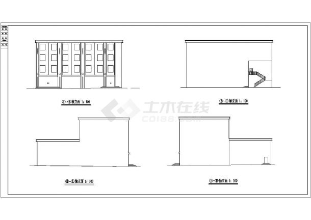 某地多层招待所建筑扩出全套施工设计cad图-图一