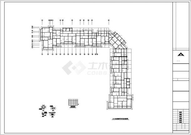 某5层异形柱框架剪力墙结构设计方案CAD图纸-图二