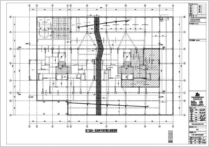 某地下室结构设计方案CAD图纸_图1
