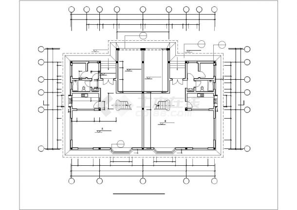 宜春市长乐新村某3层砖混结构单体乡村别墅建筑设计CAD图纸-图二