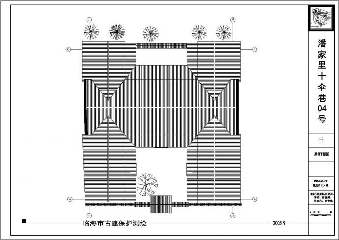 某地区临海古建筑测绘设计参考CAD图_图1