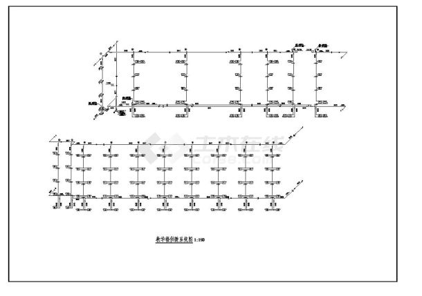 某学校大楼cad供暖系统图-图一