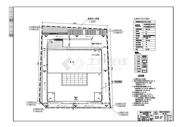 某地市商城cad平面建筑图-图一