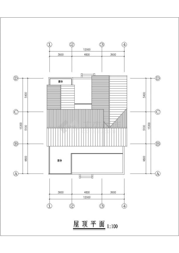 某扬州市三层住宅楼建筑设计图纸-图一