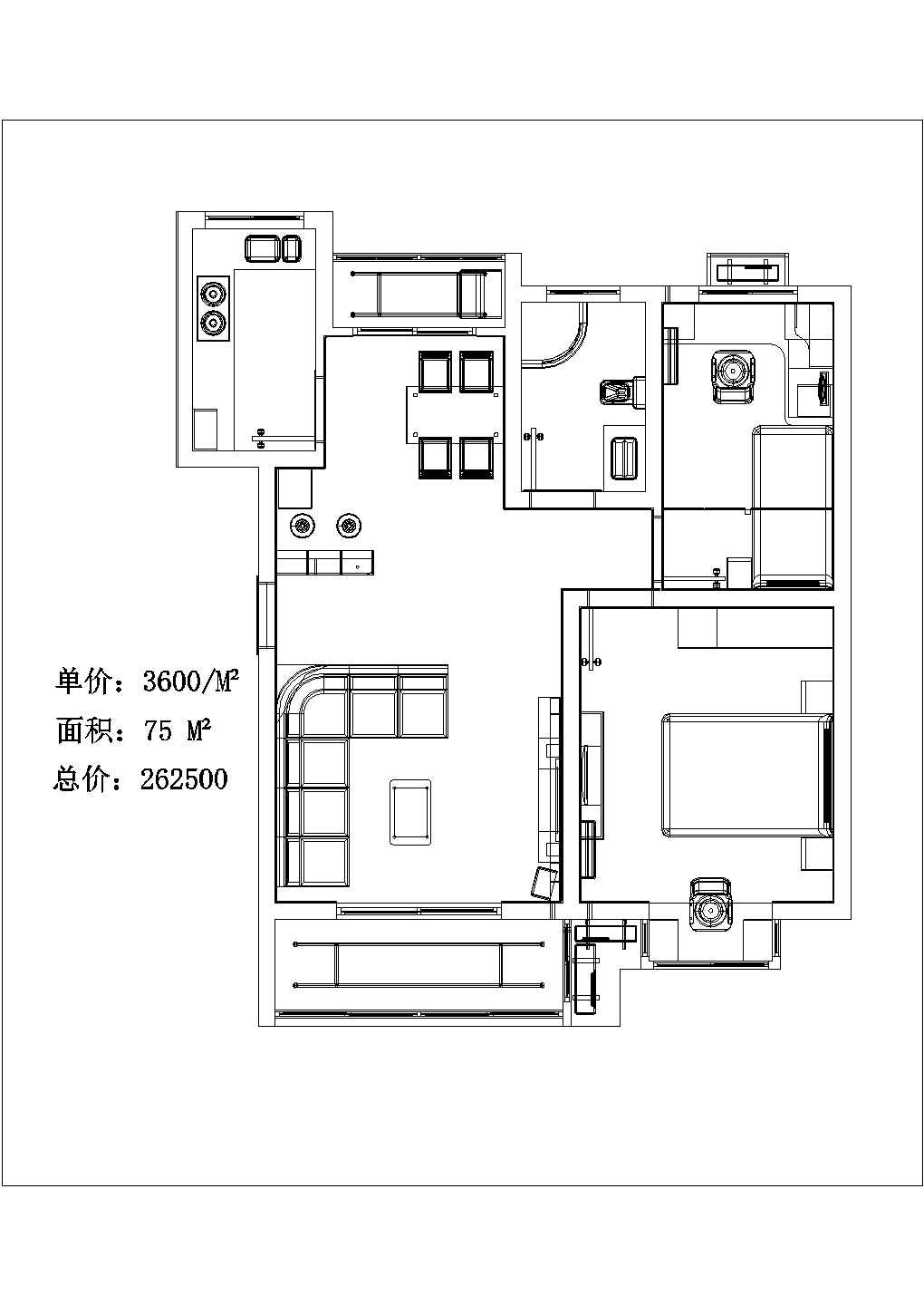 某小区室内装潢设计方案CAD详图