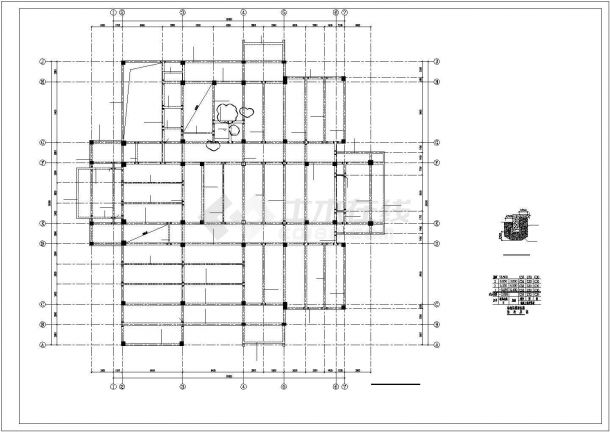 某地区新式建筑结构设计方案CAD详图-图一
