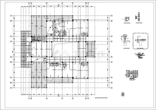 某地区新式建筑结构设计方案CAD详图-图二
