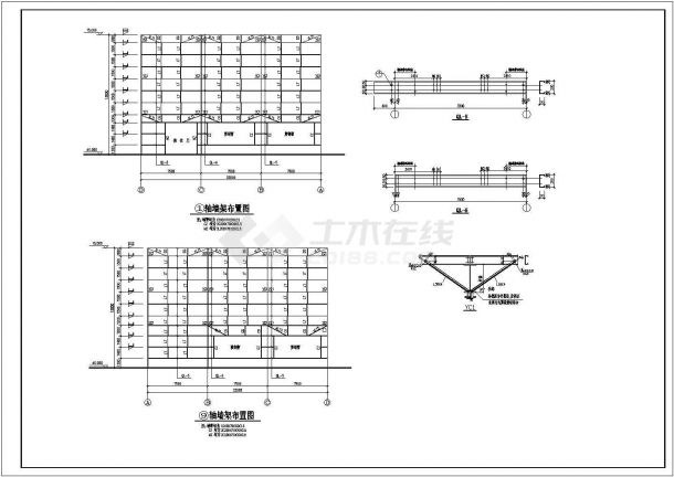 枣庄某大型钢结构厂房结构设计全套CAD图纸-图二