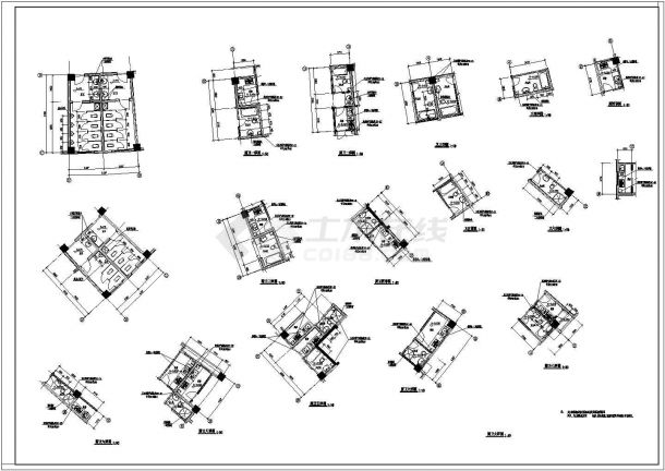 浙江省杭州市凯悦宾馆建筑平面CAD图纸-图二