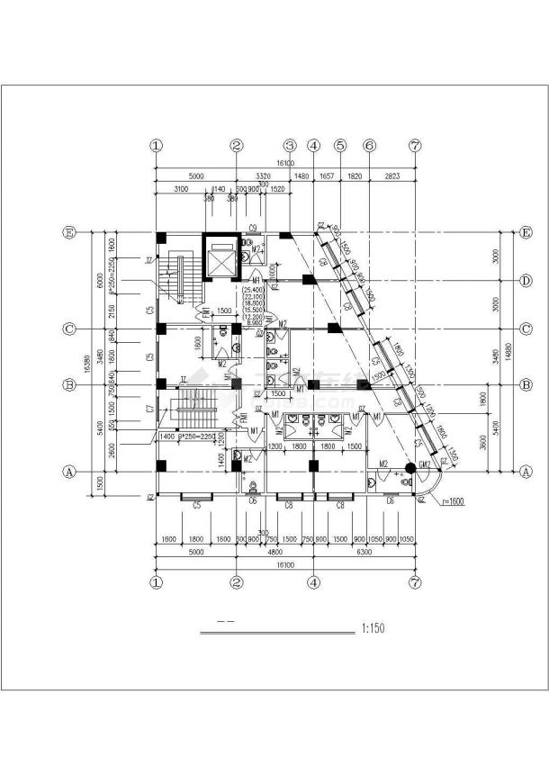 太仓市惠阳路某社区10层框混结构民居住宅楼全套建筑设计CAD图纸-图二