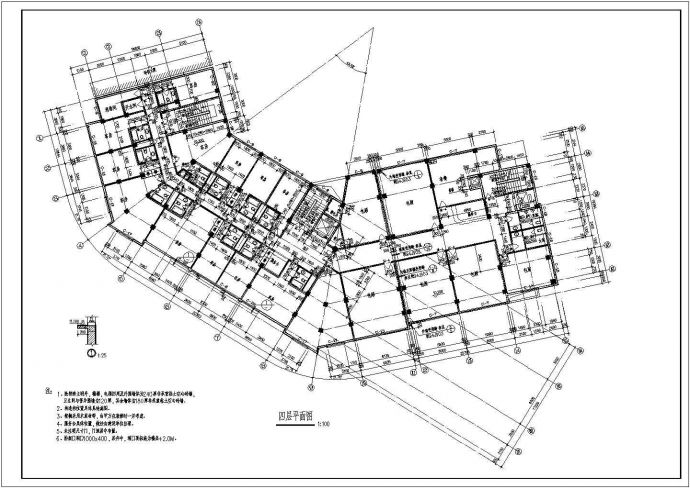 明日枫林旅社客房部整体施工设计CAD图纸_图1