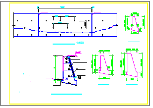 毛石混凝土挡土墙结构CAD设计施工图-图二