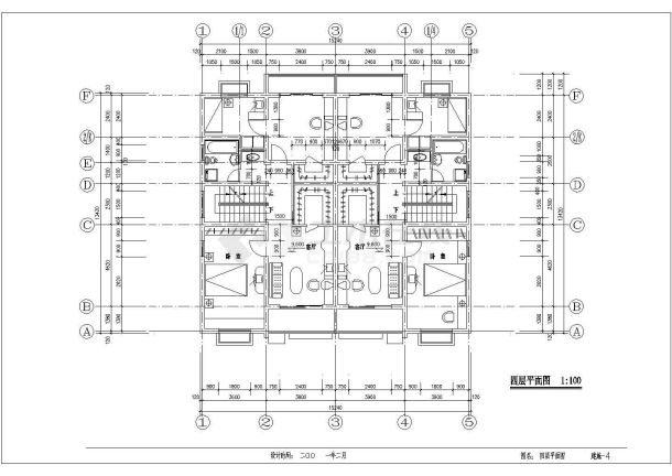 海城市某大型别墅区5层私宅建筑全套施工设计CAD图纸-图二