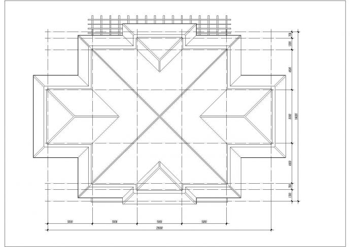 青岛市某海边583平米3层框混结构夏威夷风格别墅平立面设计CAD图纸_图1