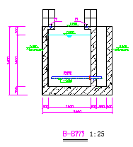 某工程平流式气浮池的平剖面设计cad施工图_图1