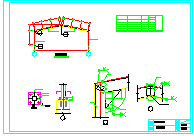 某小区钢结构自行车棚全套建筑结构cad施工图纸-图二