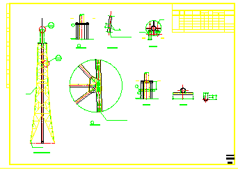 某移动通信25米铁塔设计结构CAD设计施工图纸（共13张）-图二