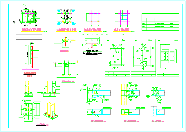 室外钢结构观光电梯建筑结构cad施工图纸_图1