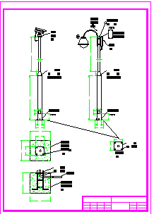 室外监控立杆CAD设计施工图纸_图1