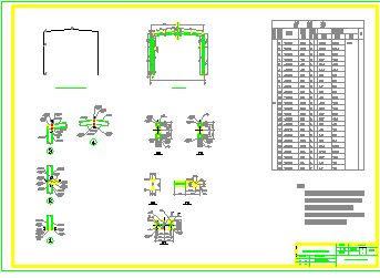 印刷单层建筑钢结构厂房cad毕业设计图形-图二