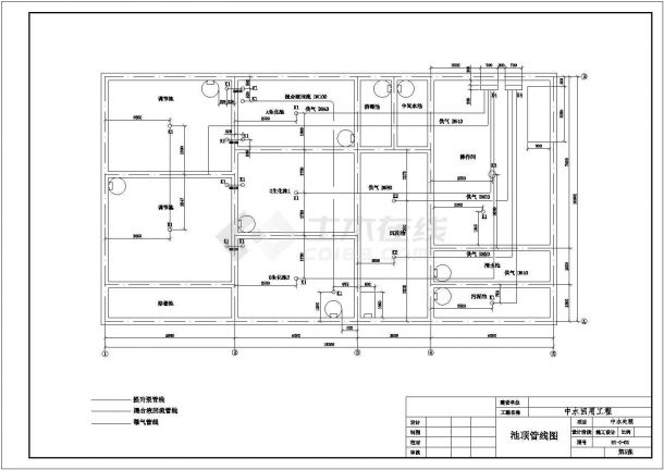 洛阳市某中水回用工程全套施工设计CAD图纸-图一