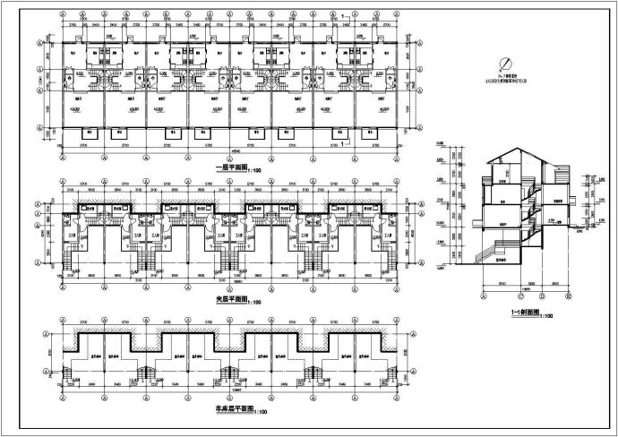 朝阳市某街道多层住宅C建施施工设计CAD图纸_图1
