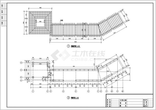 某花架廊亭施工CAD设计构造施工详图-图一