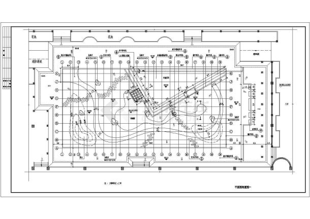 某施工图CAD完整设计构造平面布置图-图二