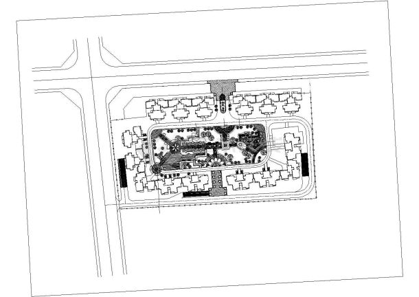 某生活广场景观CAD设计施工完整图纸-图一