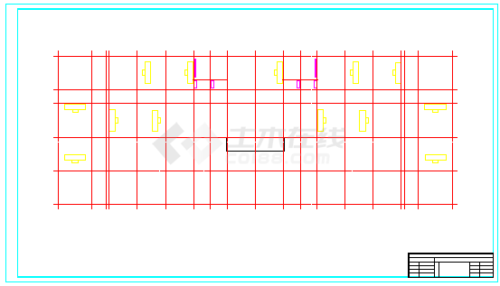 6层框架凹字形教学楼毕业设计 （计算文件、部分建筑、结构图）-图一