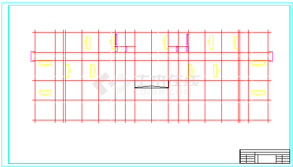 6层框架凹字形教学楼毕业设计 （计算文件、部分建筑、结构图）-图二
