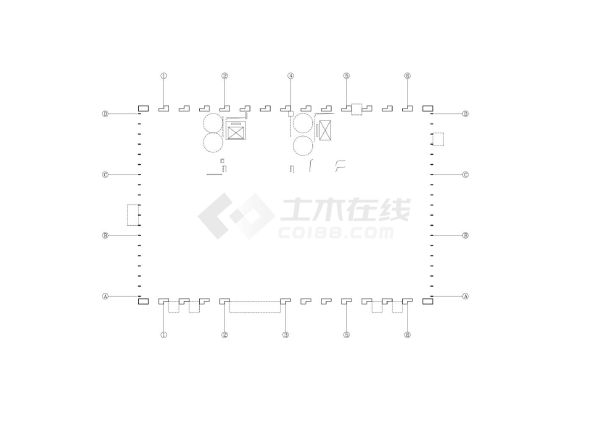 四川某办公楼一层平面图-图二