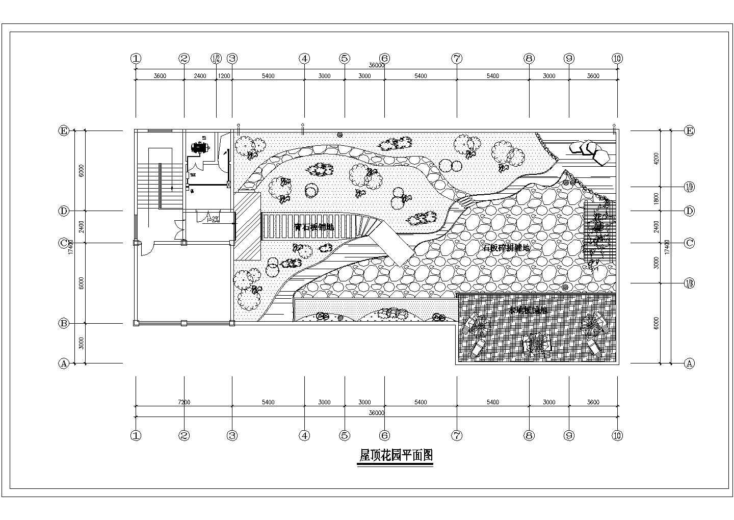 郴州屋顶花园绿化布置平面设计施工图