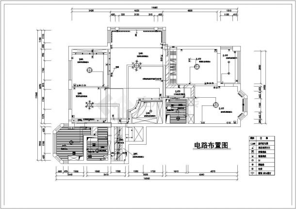 某家居室内装饰装修设计CAD施工图-图二