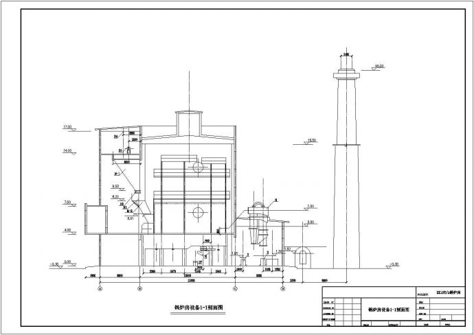某地区厂房锅炉房建造规划CAD图_图1