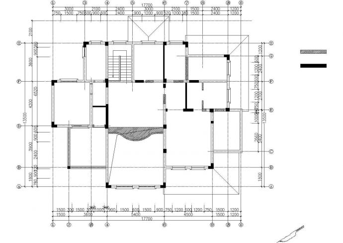 西安市凤泉新村某2层砖混结构欧式别墅装修装饰设计CAD图纸_图1