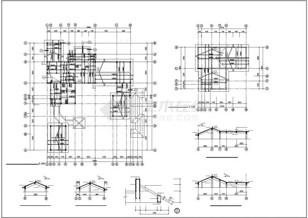 苏州某村镇2层框混结构古典别墅建筑设计CAD图纸（含结构和电气图）-图一