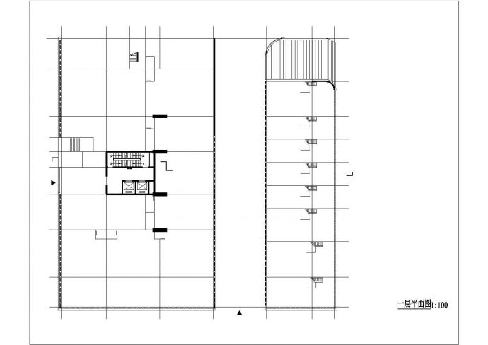 上海某寄到19+1层剪力墙结构商住楼全套建筑设计CAD图纸（1-2层商业）_图1