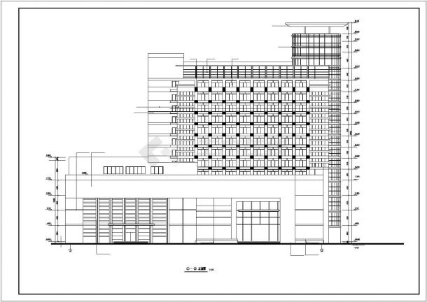 某宾馆建筑设计规划CAD图-图二