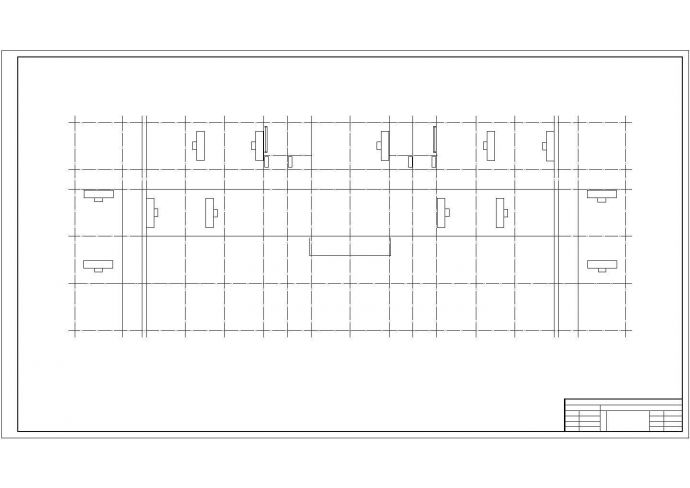 1层框架凹字形教学楼平面图_图1