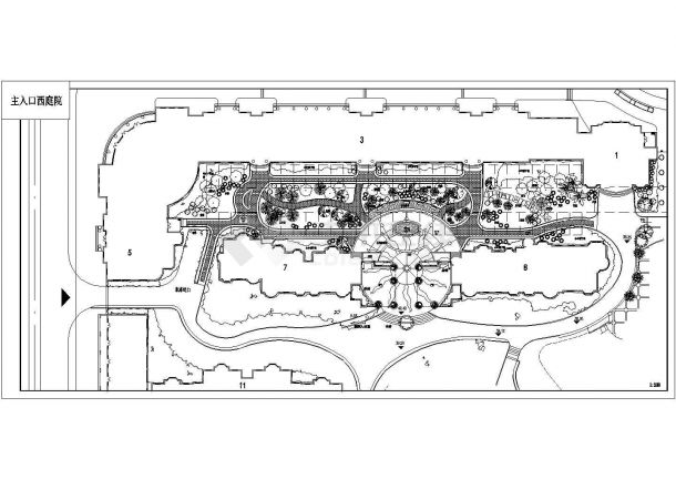 【苏州】某地精品小区绿化全套规划设计cad图-图二