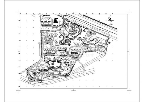 苏州某地精品小区全套结构规划施工设计cad图纸-图二