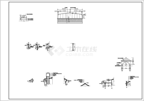 苏州某地新型豪华别墅全套建筑施工图(含庭院规划总平图-图一